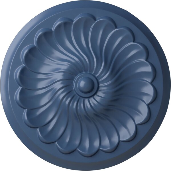 Ekena Millwork Flower Spiral Ceiling Medallion (Fits Canopies up to 2"), Hnd-Painted Americana, 12 1/4"OD x 2 1/4"P CM12FLAMF - main
